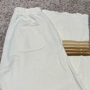 Aviator Nation Womens Cream Rugby Sweatpants